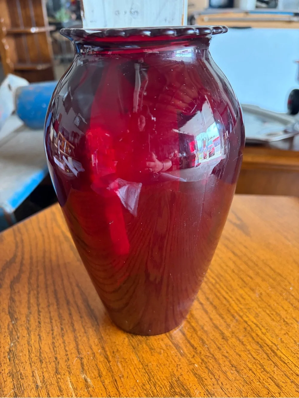 Anchor Hocking Royal Ruby Red Glass Vase